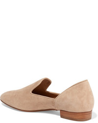 Slippers en daim marron clair Michael Kors