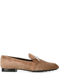 Slippers en daim marron clair Tod's