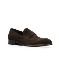 Slippers en daim marron foncé Henderson Baracco