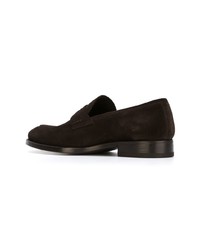 Slippers en daim marron foncé Henderson Baracco