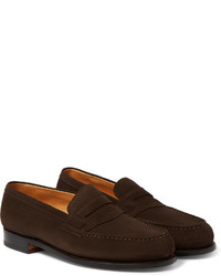 Slippers en daim marron foncé