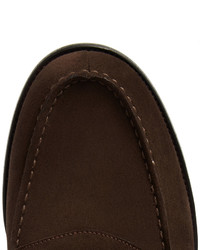 Slippers en daim marron foncé