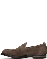 Slippers en daim marron Officine Creative