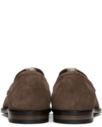 Slippers en daim marron Officine Creative