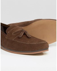 Slippers en daim marron Asos