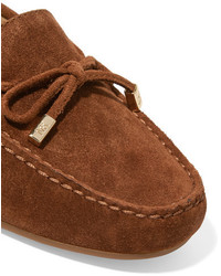 Slippers en daim marron MICHAEL Michael Kors