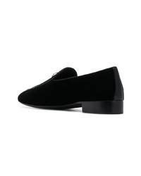 Slippers en daim noirs Giuseppe Zanotti Design