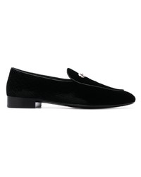 Slippers en daim noirs Giuseppe Zanotti Design