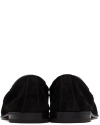 Slippers en daim noirs Zegna