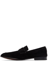 Slippers en daim noirs Zegna