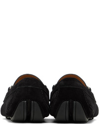 Slippers en daim noirs Ferragamo