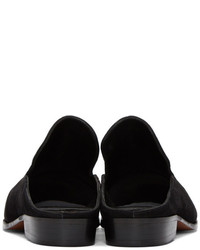 Slippers en daim noirs Robert Clergerie