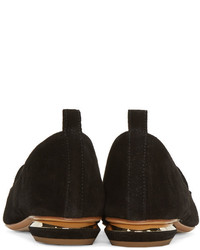 Slippers en daim noirs Nicholas Kirkwood