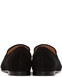 Slippers en daim noirs Giuseppe Zanotti