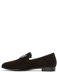 Slippers en daim noirs Giuseppe Zanotti