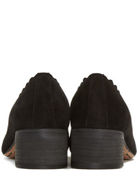 Slippers en daim noirs Chloé