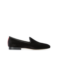 Slippers en daim noirs Del Toro Shoes