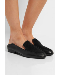 Slippers en daim noirs Robert Clergerie