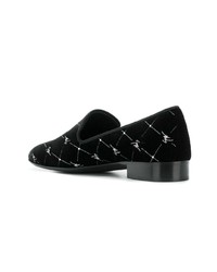 Slippers en daim noirs Giuseppe Zanotti Design