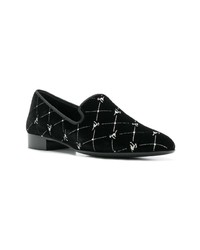 Slippers en daim noirs Giuseppe Zanotti Design