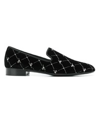 Slippers en daim noirs Giuseppe Zanotti Design