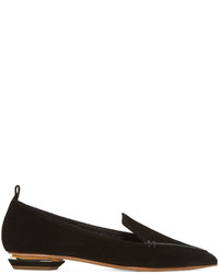 Slippers en daim noirs Nicholas Kirkwood