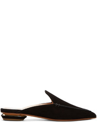 Slippers en daim noirs Nicholas Kirkwood