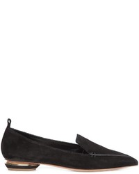 Slippers en daim noirs Nicholas Kirkwood