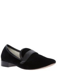 Slippers en daim noirs Repetto