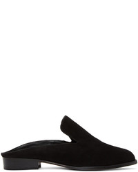 Slippers en daim noirs Robert Clergerie