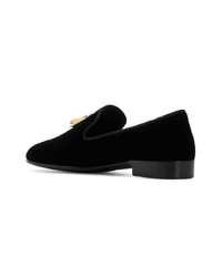 Slippers en daim noirs Giuseppe Zanotti Design