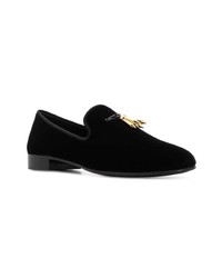 Slippers en daim noirs Giuseppe Zanotti Design