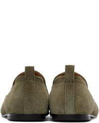 Slippers en daim olive Officine Generale