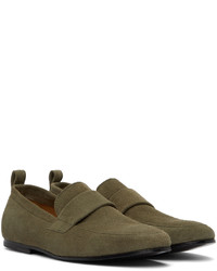 Slippers en daim olive Officine Generale