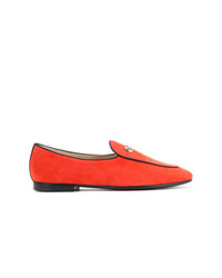 Slippers en daim orange Giuseppe Zanotti Design