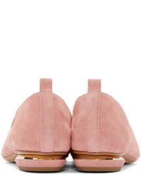 Slippers en daim roses Nicholas Kirkwood