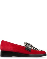 Slippers en daim rouge et noir Toga Pulla