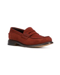 Slippers en daim rouges Berwick Shoes