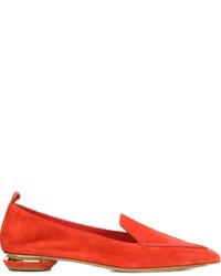 Slippers en daim rouges Nicholas Kirkwood