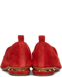 Slippers en daim rouges Nicholas Kirkwood