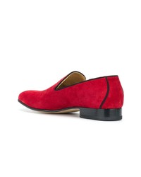 Slippers en daim rouges Alexander McQueen