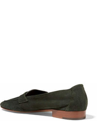 Slippers en daim vert foncé Mansur Gavriel