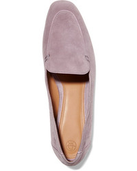 Slippers en daim violet clair The Row