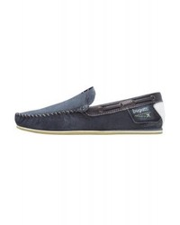 Slippers en toile bleu marine Bugatti