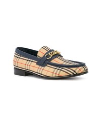 Slippers en toile marron clair Burberry