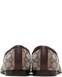 Slippers en toile marron Coach 1941