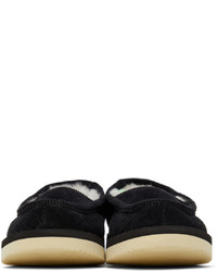 Slippers en toile noirs Suicoke