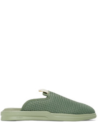 Slippers en toile olive