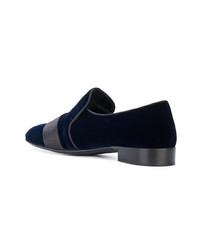 Slippers en velours bleu marine Giuseppe Zanotti Design