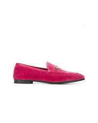 Slippers en velours fuchsia